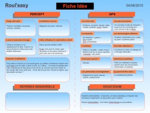 Fiche idée du Roul'easy Fiche idée du Roul'easy